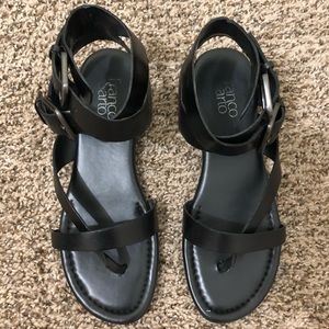 Franco Sarto Flat Leather Sandals